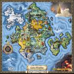 Artworks Might & Magic VII: For Blood & Honor La carte d'Erathia (le même monde qu'Heroes 3)