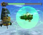 Screenshots Skies of Arcadia Legends Bien gérer sa barre de vie est essentiel en bateau