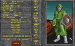 Screenshots The Elder Scrolls II: Daggerfall La feuille de personnage